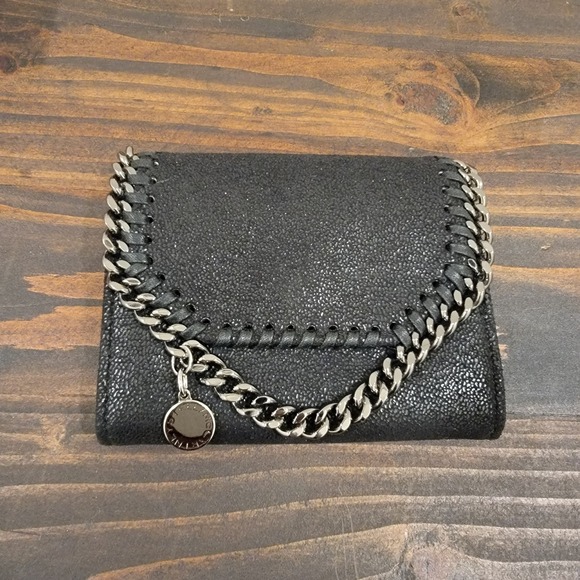 Stella McCartney Handbags - Stella‎ McCartney Black Falabella Chain Mini Wallet With Box Made in Italy
